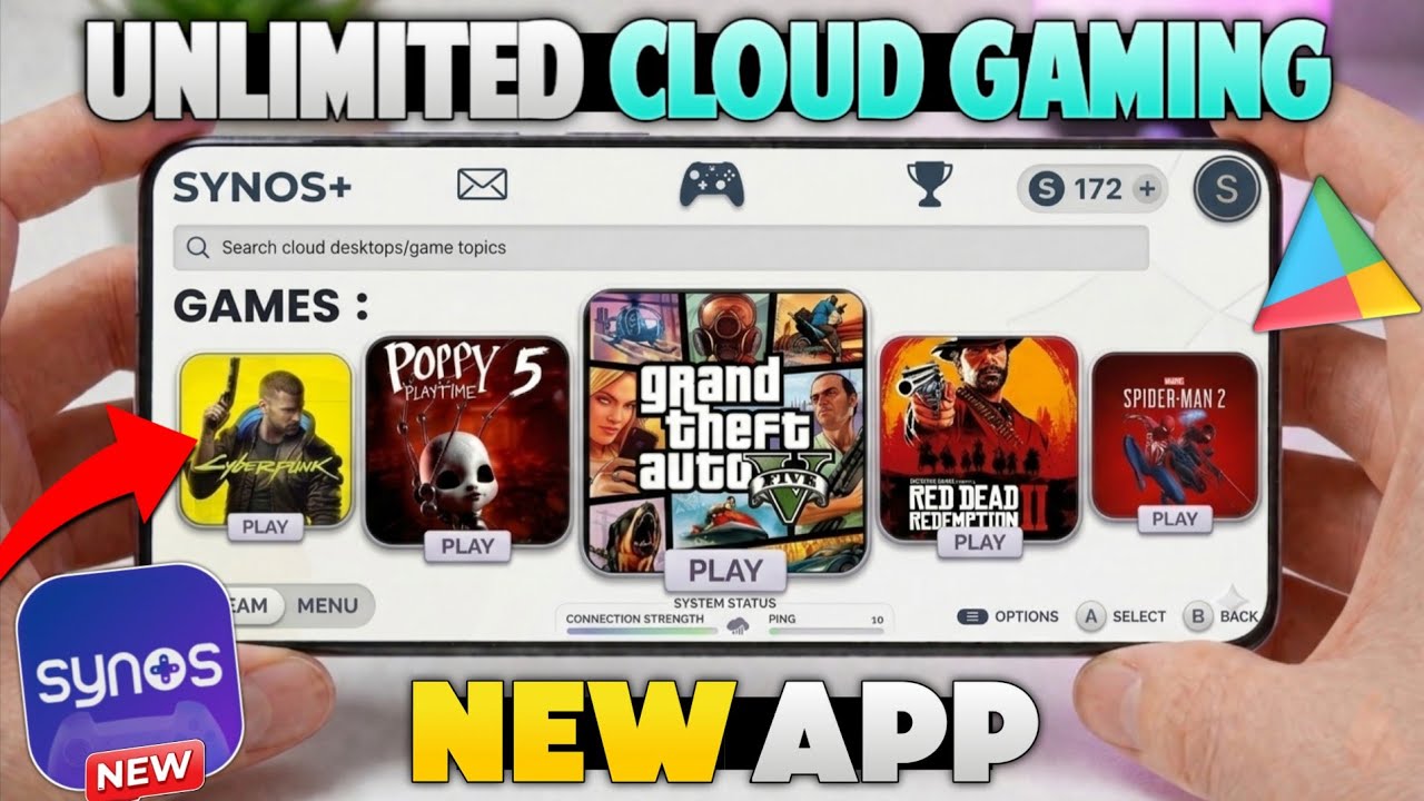 Новое приложение *Unlimited Cloud Gaming* в Playstore - SYNOS AI Cloud Gaming | Poppy Playtime Ch...