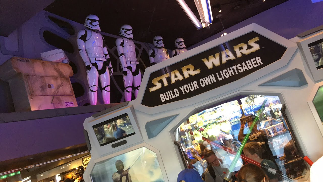 Build your own lightsaber at Disneyland and Droid Factory build a droid with Dan-O