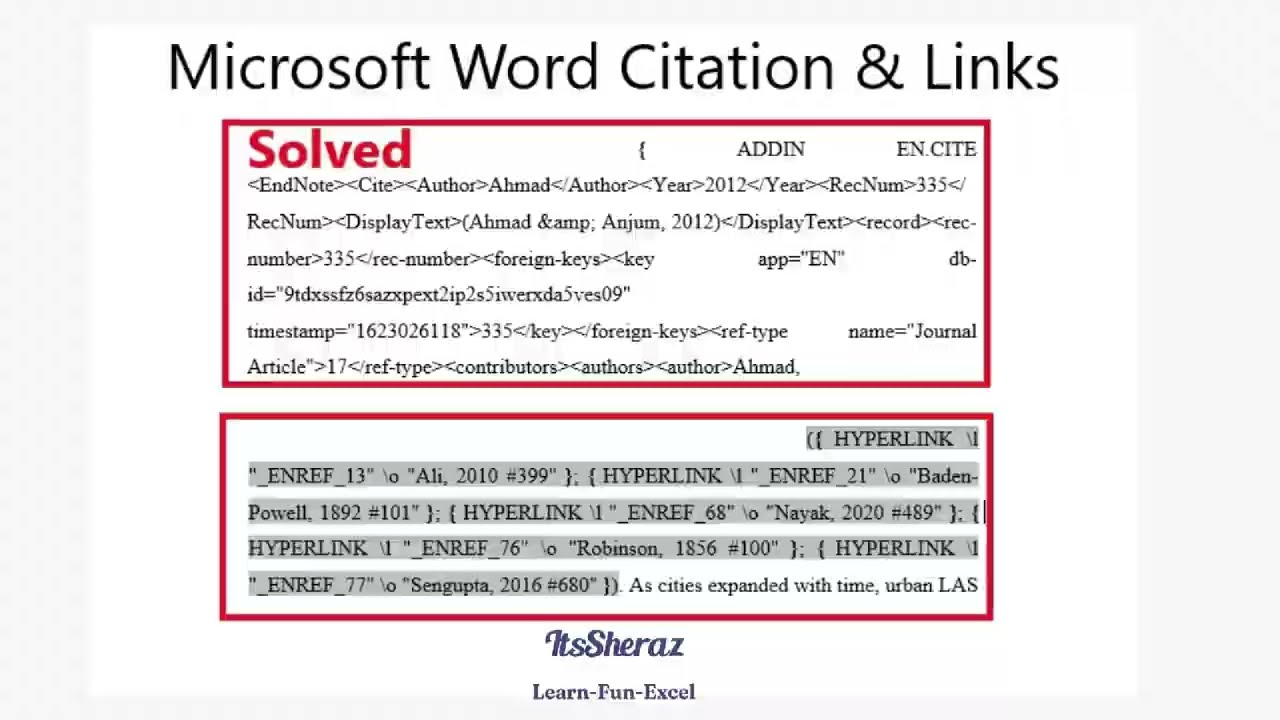 🤬 My Microsoft Word Citation Hyperlinks Are BROKEN! 😩 (How to Fix Them ) #endnote #solved #citation