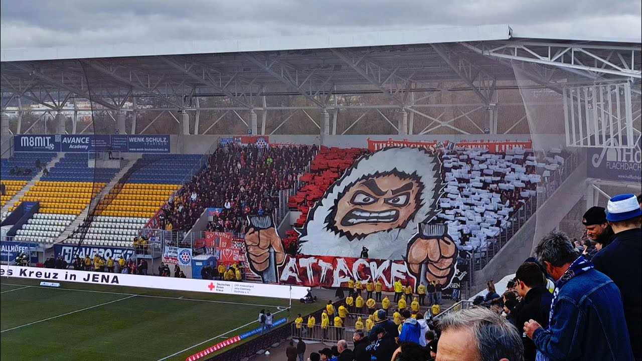 FC Carl Zeiss Jena vs Rot-Weiß Erfurt 3:1 • Stadionatmosphäre | Thüringenderby 2023/24