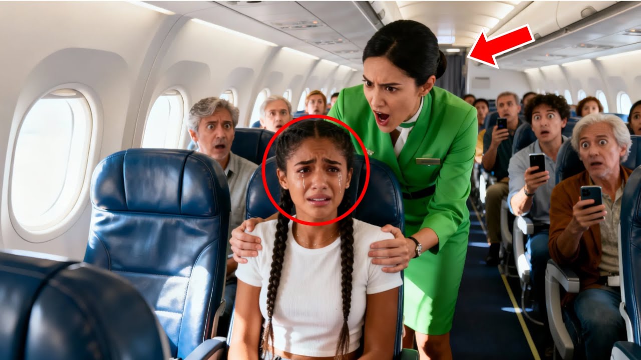 Black Teen Moved to Economy by Attendant — Crew Freezes as Her Father’s Jet Rolls Into View