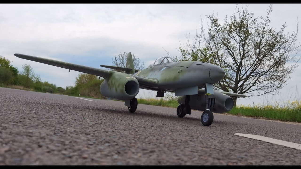 Freewing Me 262 V2 with 3D printed mods for cockpit, flap and landing gear