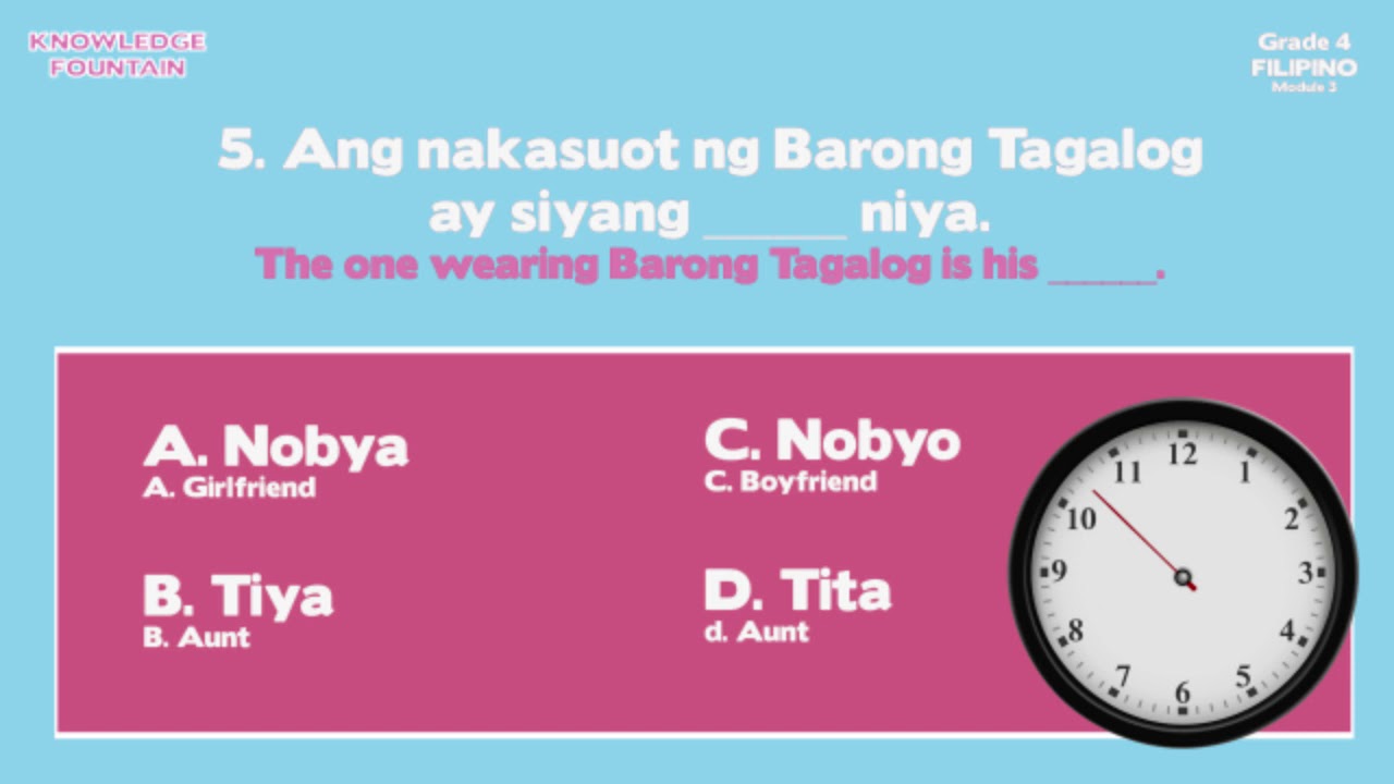 Grade 4 - Filipino - Module 03 - Part 01 - Gender of Nouns