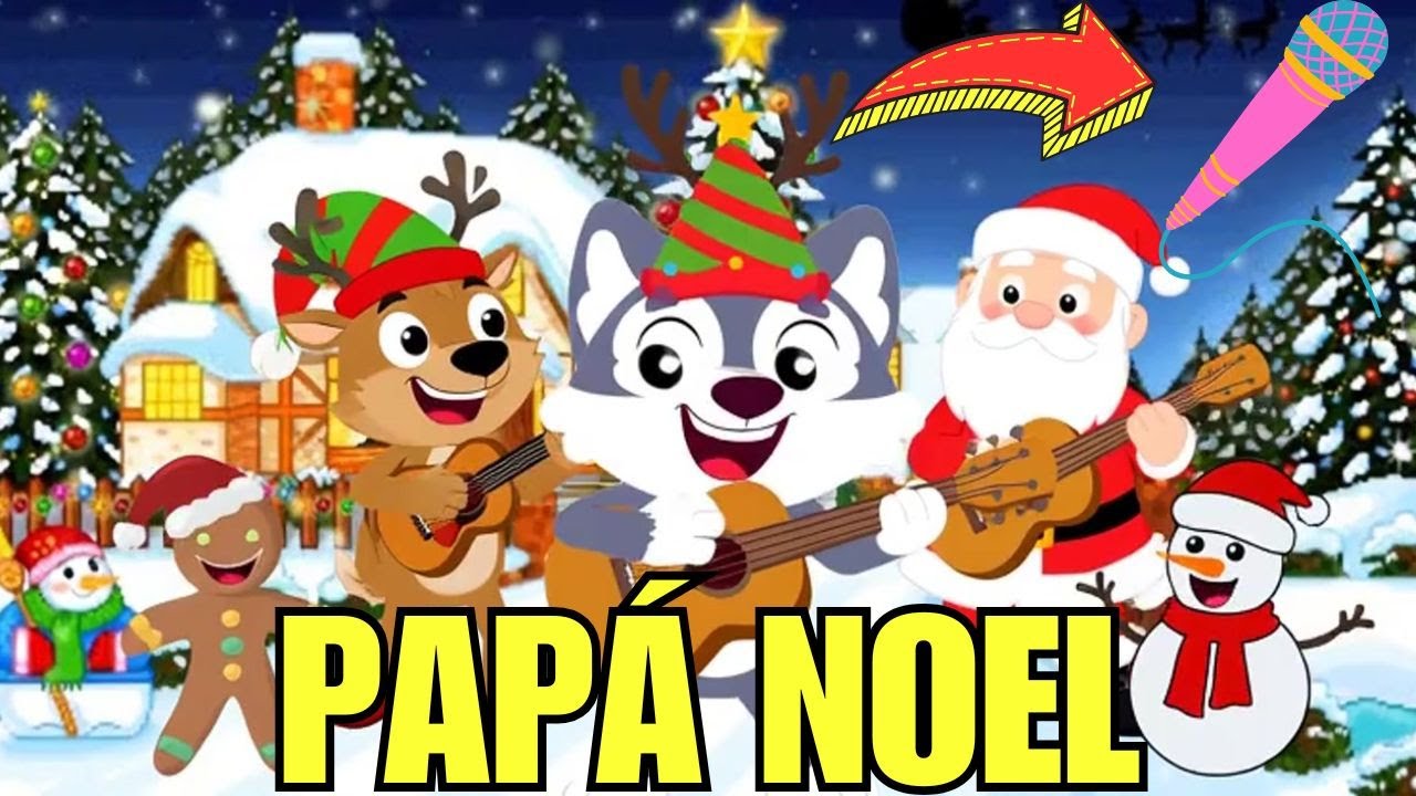 🎅🎶 La risa de Papá Noel | ¡Canta y Juega con Lobito Bueno! 🎄 SANTA SONG
