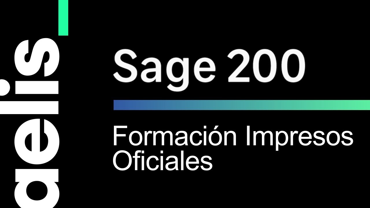Formación Sage 200 Impresos Oficiales