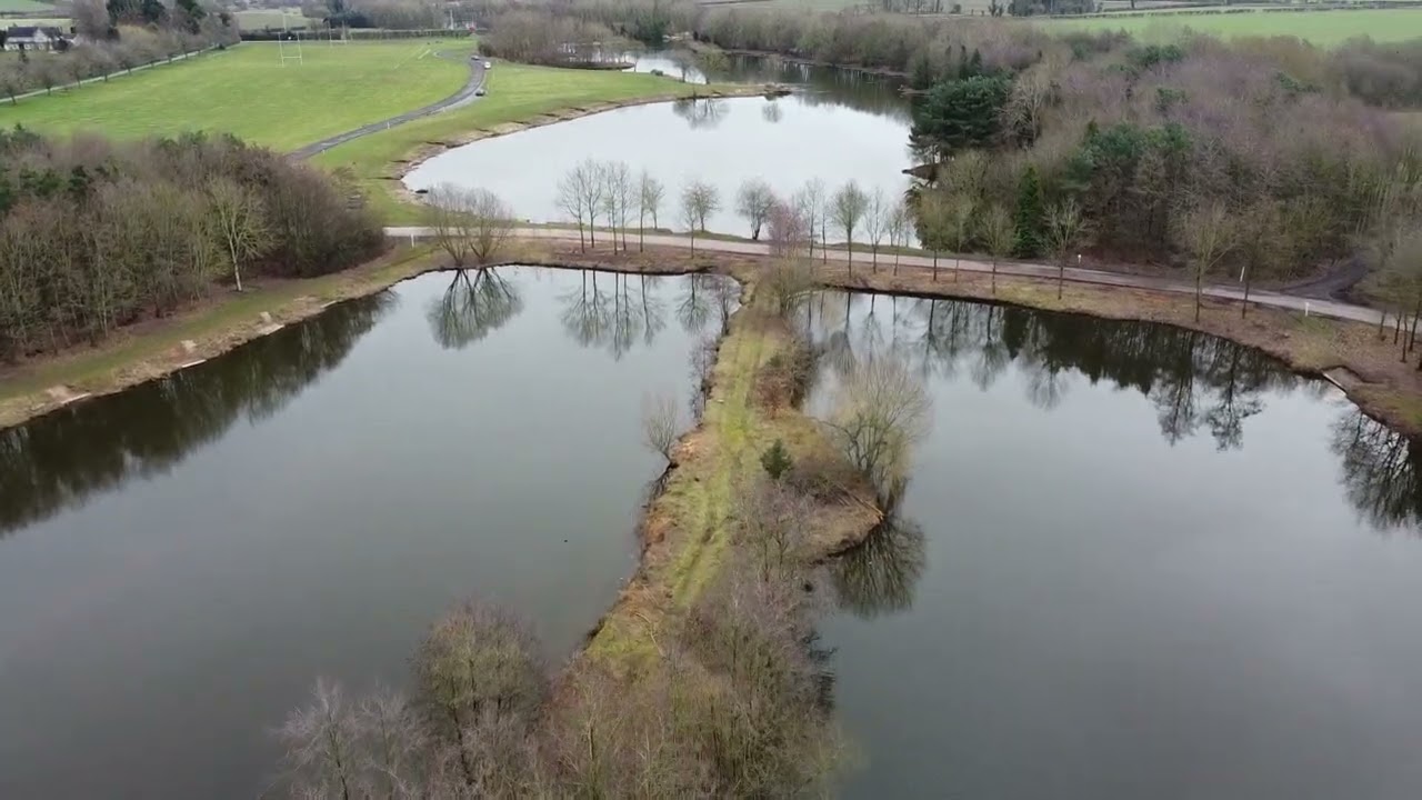 Quick flight over Lodge Pool - Baden Hall Fisheries