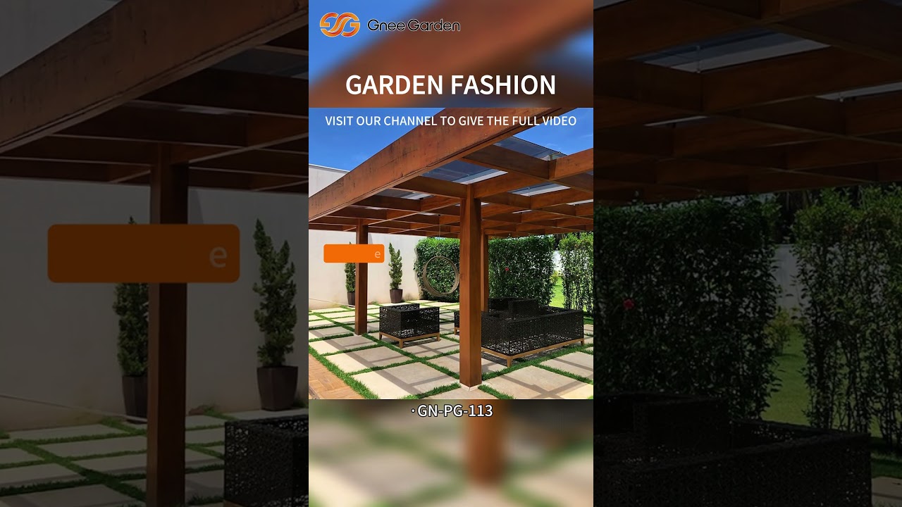 GNEE Corten Steel Waterproof Garden Gazebo #diyproject #pergola #backyard #cortensteel