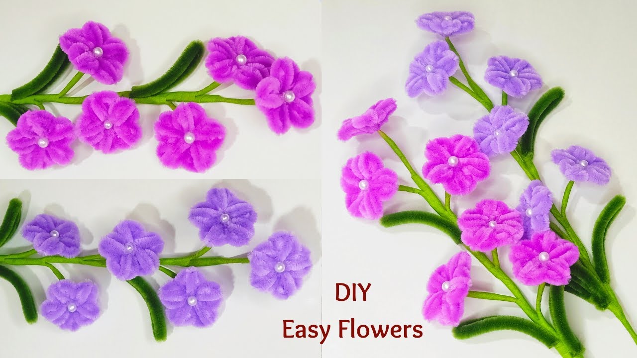 DIY Easy Handmade Flower | How to Make Beautiful Flower from Pipe Cleaner