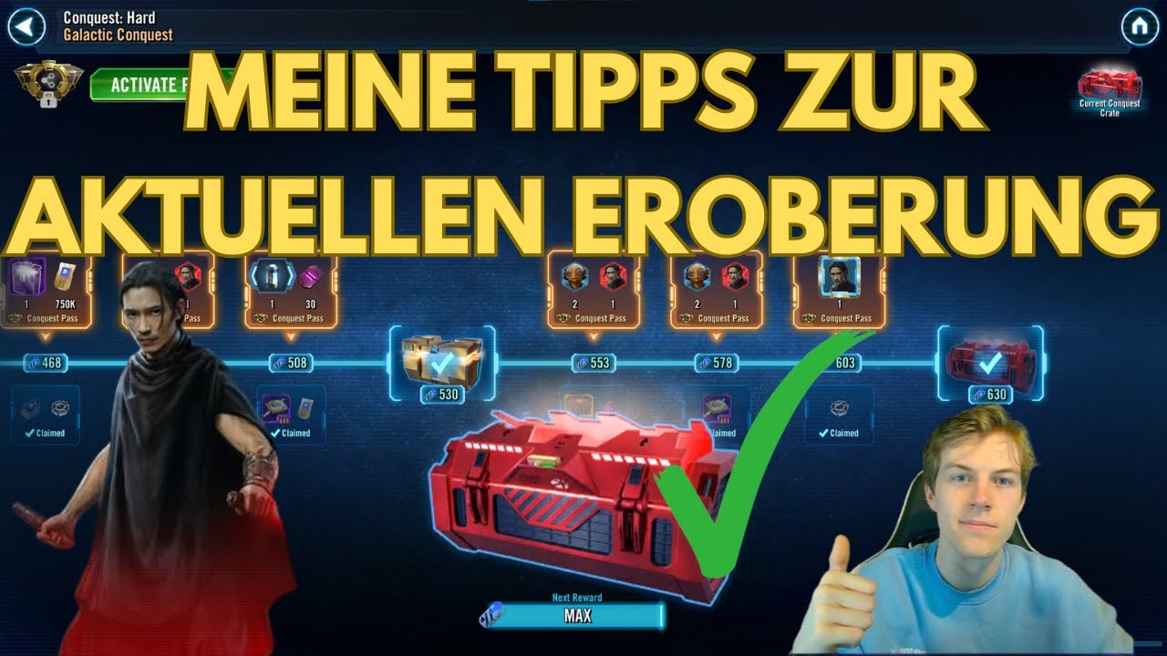 So habe ich die Rote Kiste in der Eroberung geholt! Meine Tipps zur aktuellen Eroberung in SWGOH