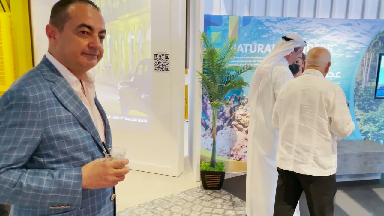 Mohamed Dekkak on the day of inauguration of Cuban Pavilion