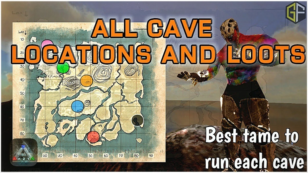 Ark Mobile 2.0| All Cave Locations and Loots | Best tame to run a cave | Full Guide | Gaming Factory