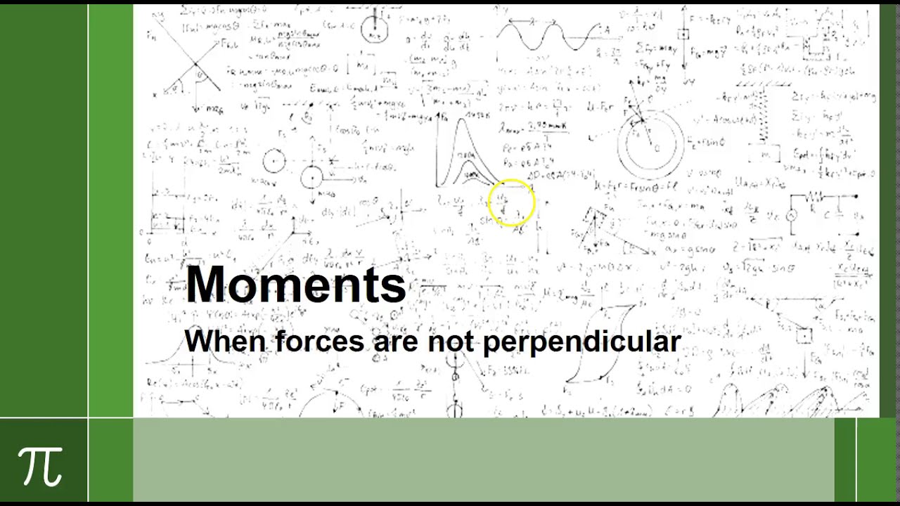 Moments when forces are not perpendicular