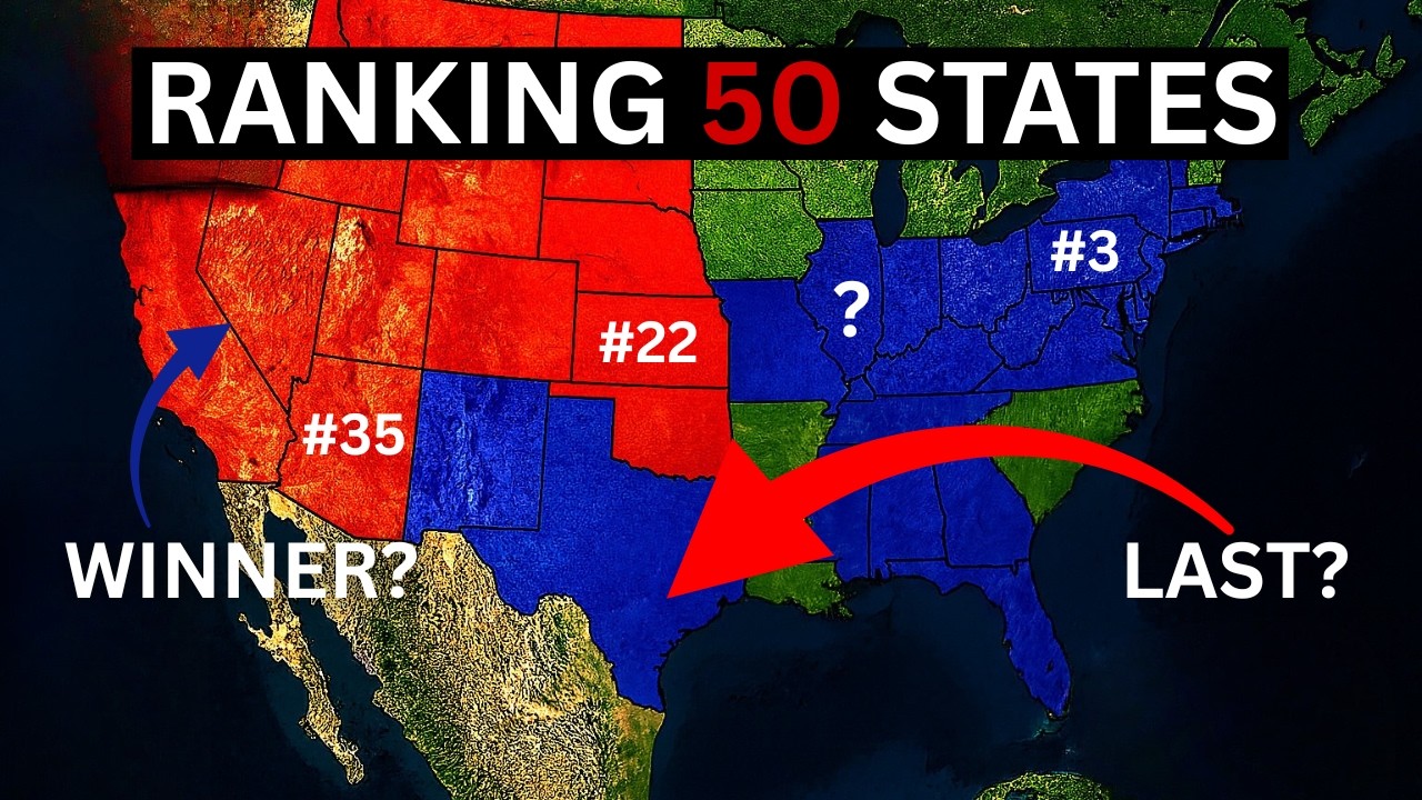 Все 50 штатов США в порядке убывания (2025)