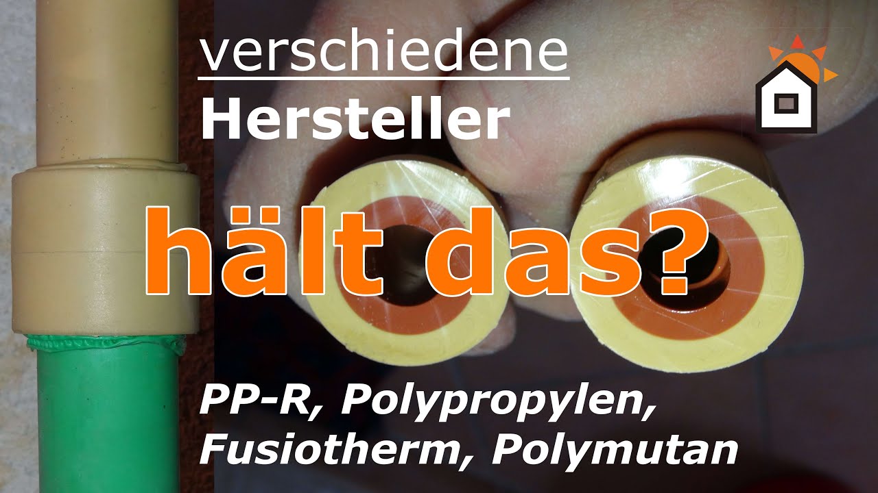 unterschiedliche PP-R Rohre schwei&szlig;en