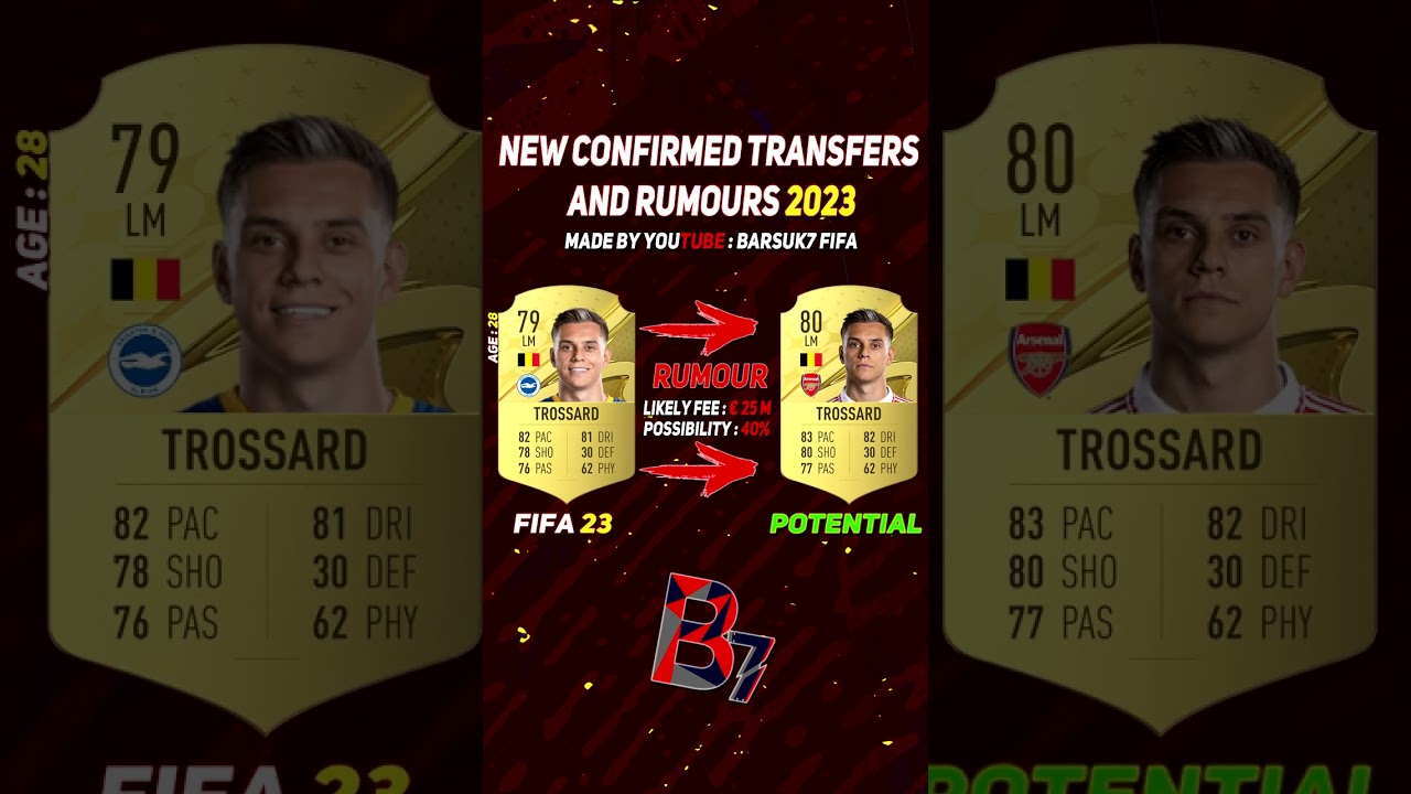 FIFA 23 ✸ NEW CONFIRMED TRANSFERS & RUMOURS! 💰😳 ft. KVARATSKHELIA, Trossard, Rice...etc