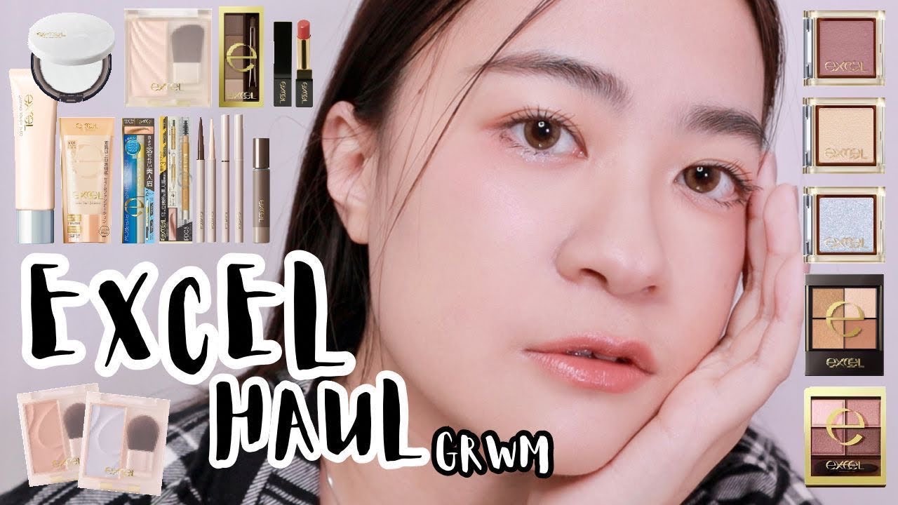全臉EXCEL完妝~好物雷品全品項總整理！日雜感輕透淡妝 | 藥妝店彩妝 | 開架彩妝 | 尤娜Una