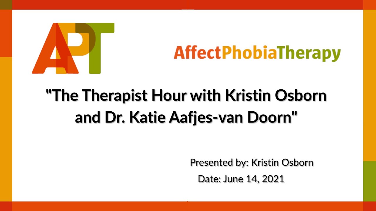 Dr Katie Aafjes-van Doorn - EDTs Real World Evidence: Effort to Learn from the Recorded Therapies