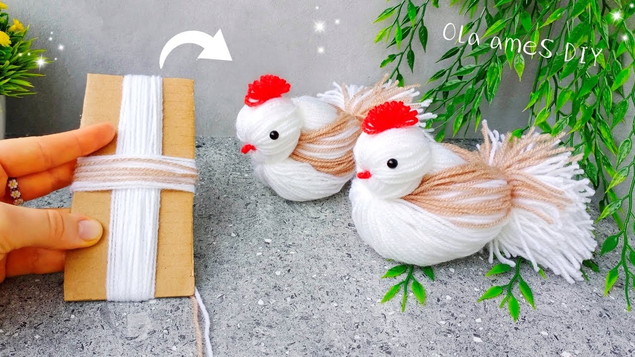 Как Красиво 🐔💖 Сделала Очень Просто Милый Пасхальный Декор - Курица из Пряжи - Вам Понравится Идея