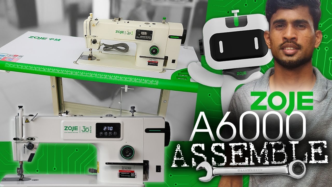 ZOJE MCZJA6000P-G Assemble | Power Saving Industrial Lockstitch Sewing Machine