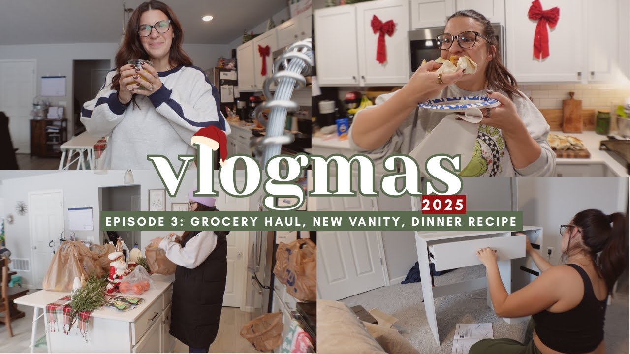 VLOGMAS 2025 | Эпизод 3 | Поход за продуктами, новая косметичка, горячие куриные рулеты Crunchwra...