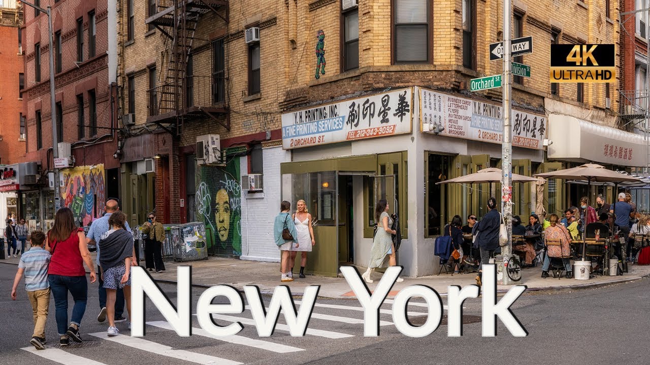 Walking NYC [4K] : Lower East Side Orchard Street Chinatown