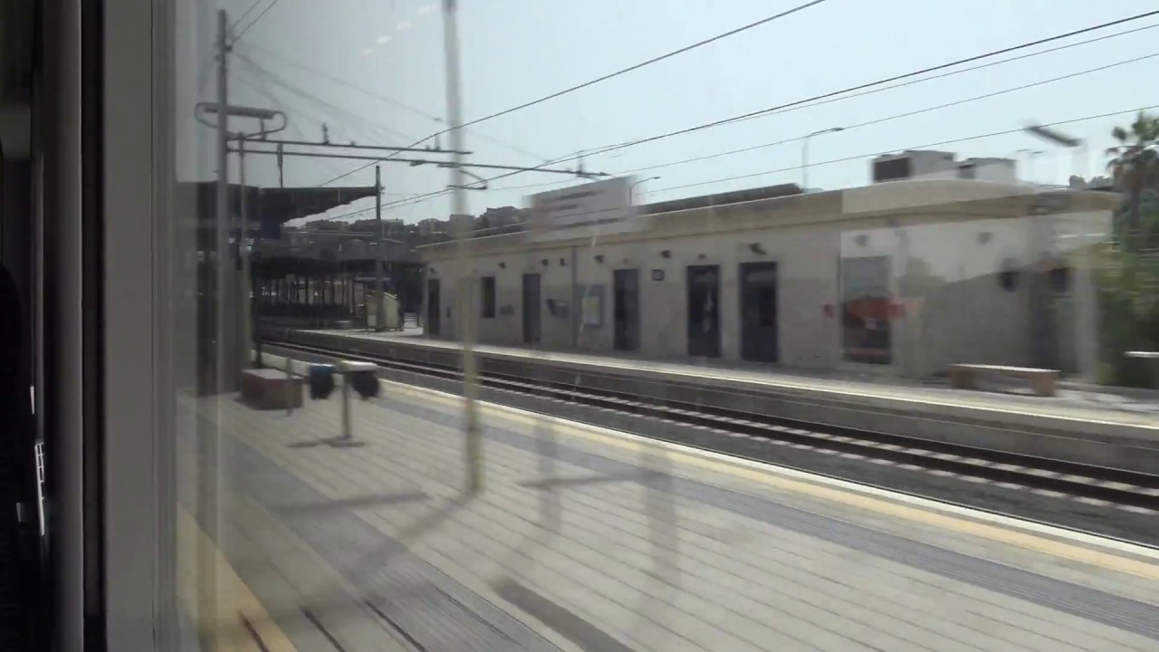 Viaggio sulla nuova linea a doppio binario tra Fiume Torto-Cefalù Ogliastrillo.Linea Palermo-Messina