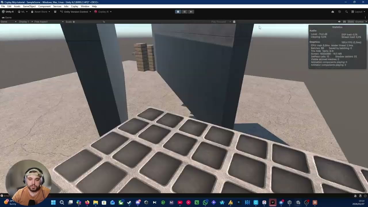 How to create basic parkour game using Coplay MCP with Claude Code in Unity