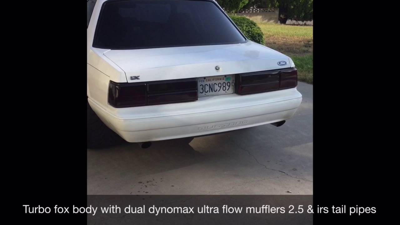On3performance Turbo foxbody with dual dynomax mufflers