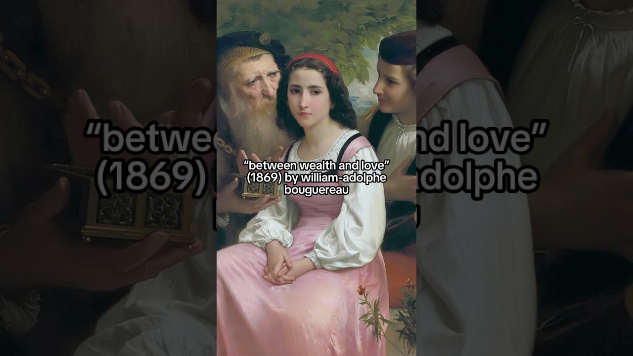 “between wealth and love” (1869) by william-adolphe bouguereau || 