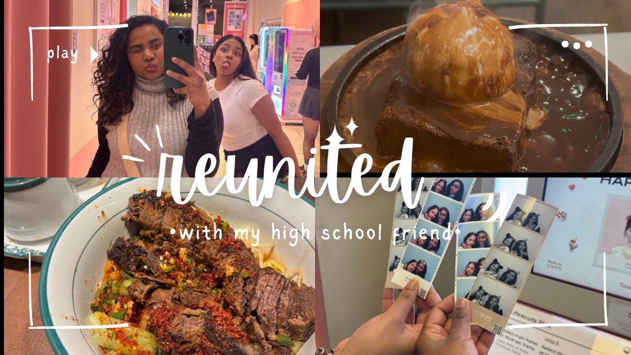 VLOG: met my high school friend • food • desserts • photo-booth 🍜📸🩷
