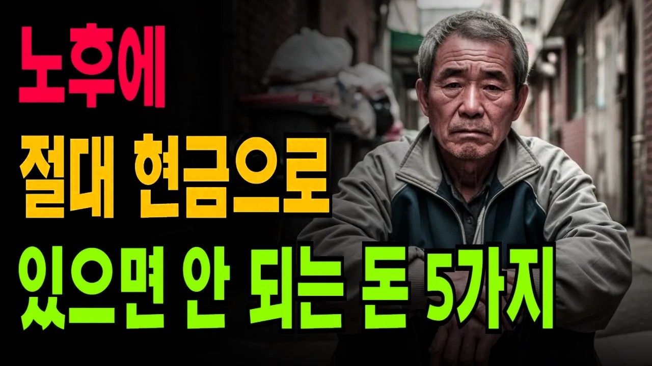 노후에 절대 현금으로 들고 있으면 안 되는 돈 5가지