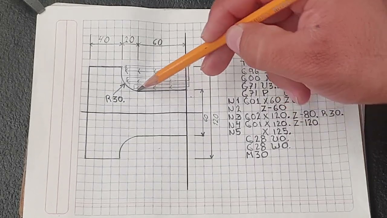curso torno cnc parte 8 (G70, G71 y G72)