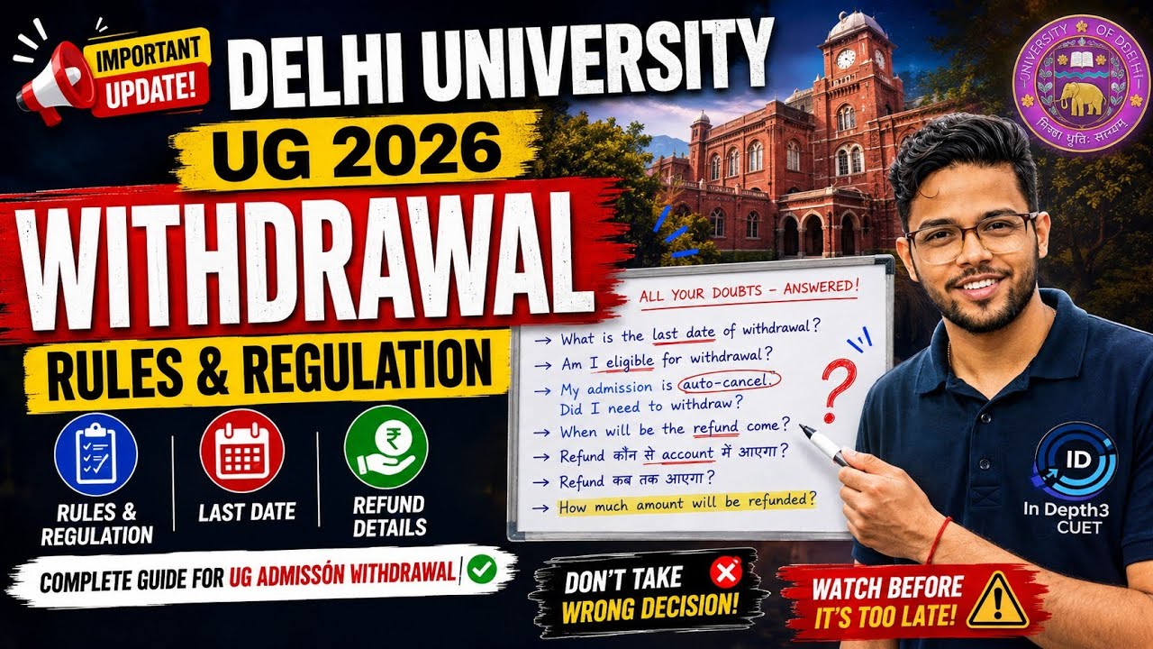 DU UG 2026 Withdrawal Rules & Refund Process 🚨 Watch Before Too Late!