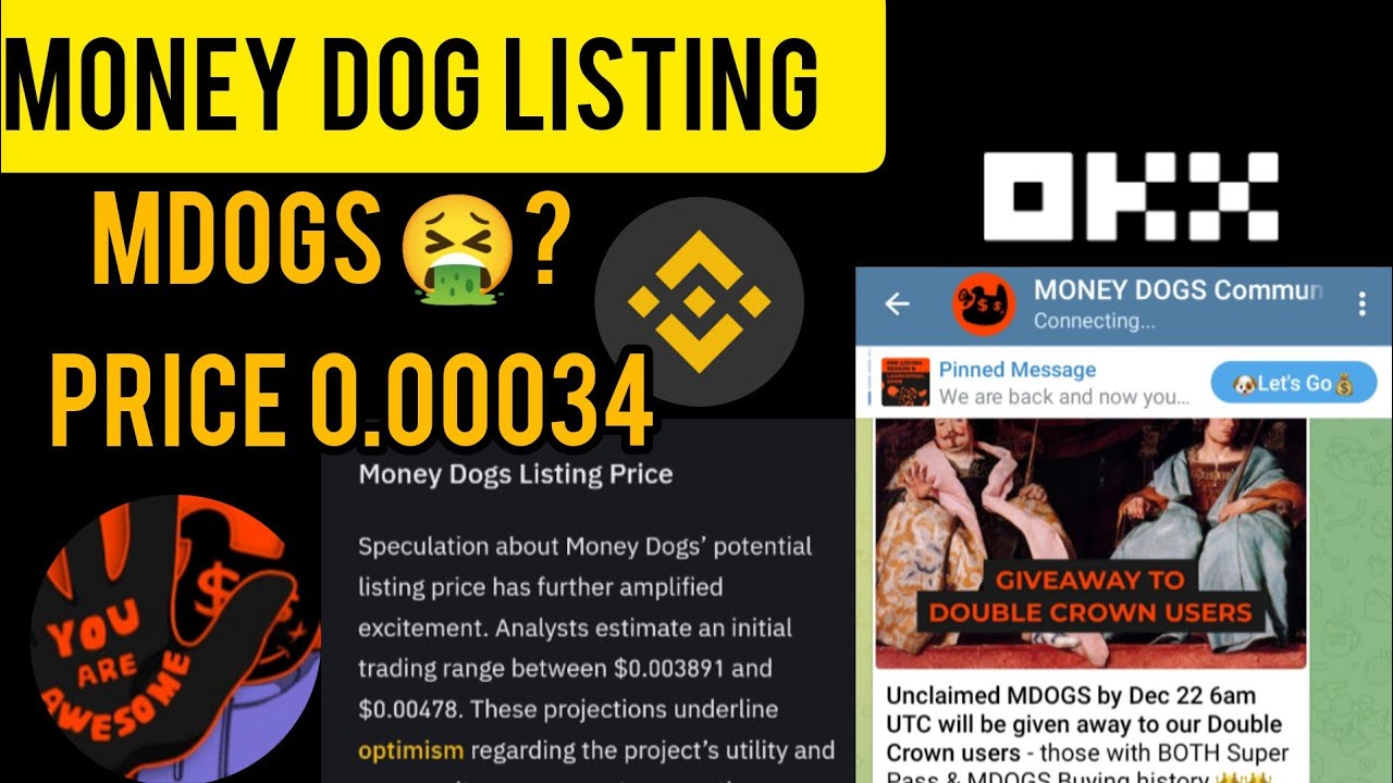 Money dogs today update | MDOGS Price 🤮? | Money dogs listing date | listing MDOGS OKX binance bybit