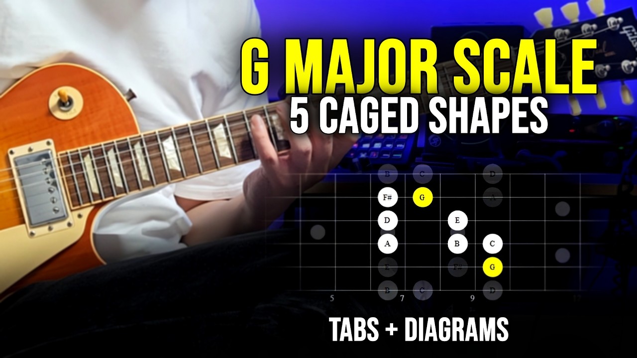 Master G Major Scale: 5 Essential CAGED Shapes