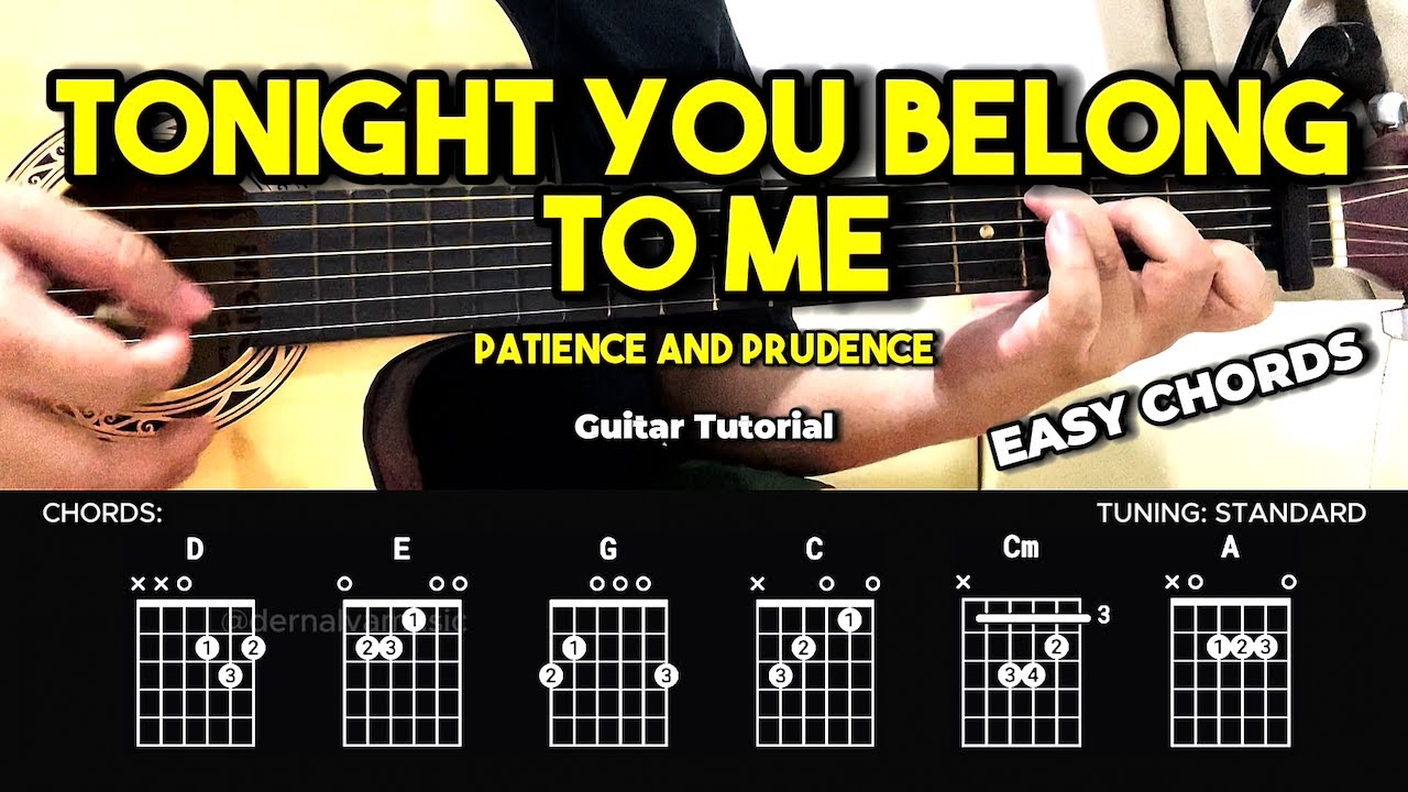 Tonight You Belong To Me - Patience & Prudence | Easy Guitar Tutorial For Beginners CHORDS & LYRICS