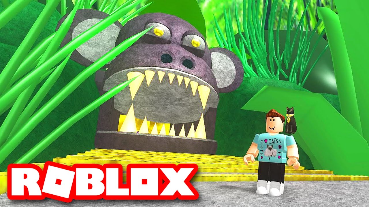 Roblox Adventures / Escape the Jungle Obby / Eaten by a Giant Evil Ape!