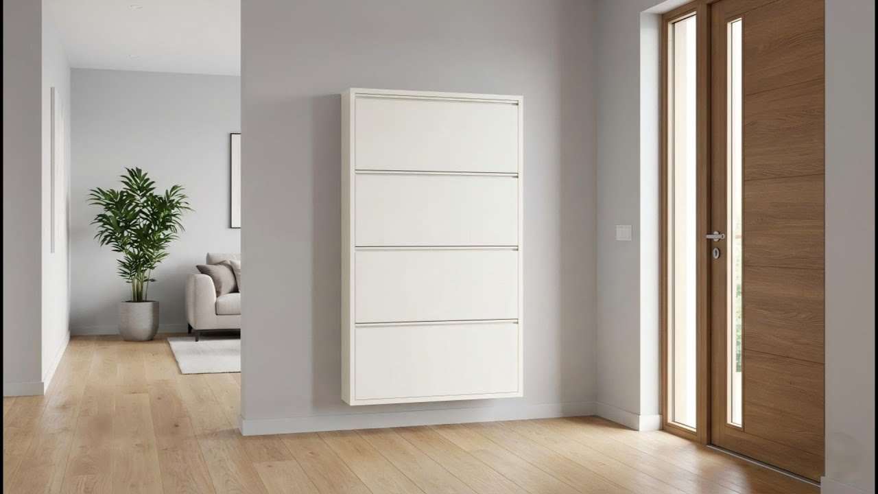 Modern Metal Wall-Mounted Shoes Cabinet Installation instructions