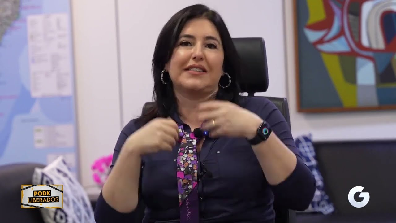 Ministra Simone Tebet em entrevista para PODK