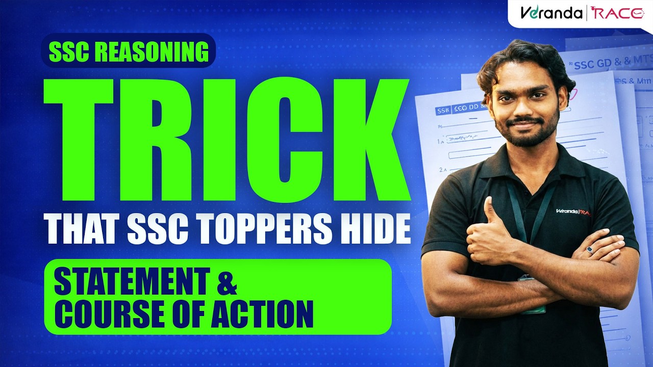 Reasoning Tips For SSC Exams | Reasoning For SSC Exams | Veranda Race #ssc #reasoning
