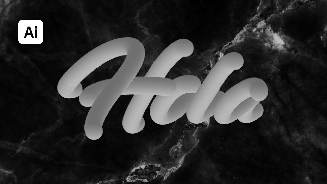 3D Effect Lettering in Illustrator Using Blend Tool