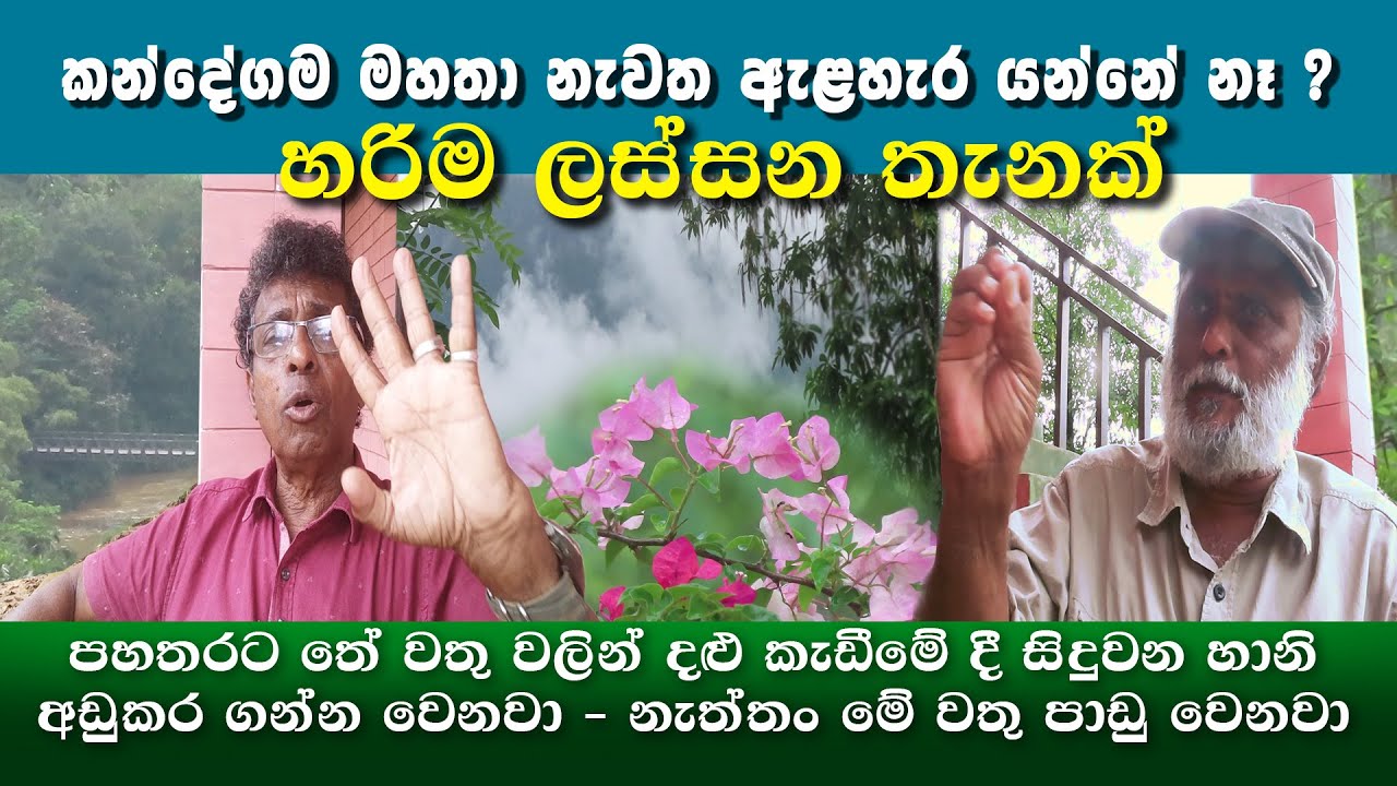 කන්දේගම මහතා නැවත ඇළහැර යන්නේ නෑ ?