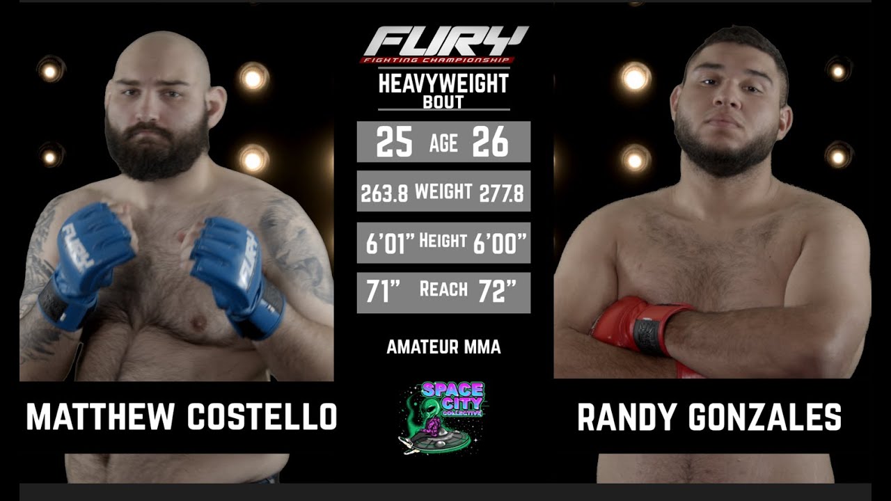 Fury 74 Prelims Matthew Costello vs Randy  Gonzalez