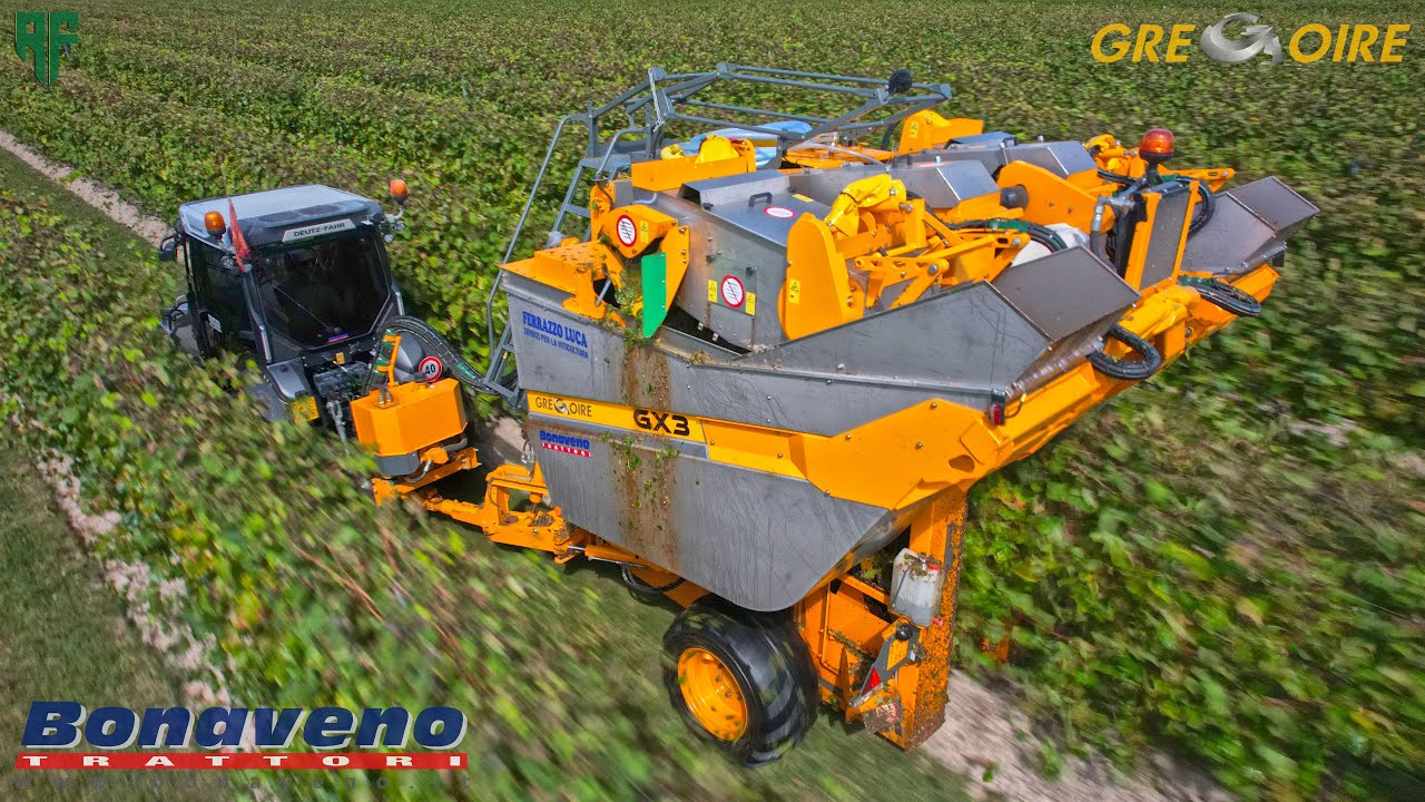 | Italian Grape Harvest 2023 |Deutz Fahr 5105 TTV DF & Gregoire GX3| Ferrazzo|