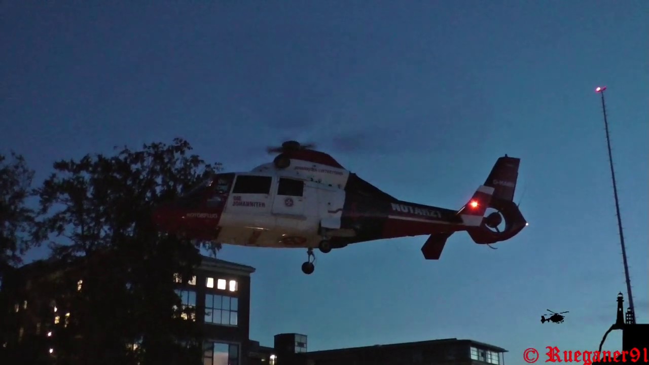 [HD] Christoph 92 start am Helios Krankenhaus Stralsund