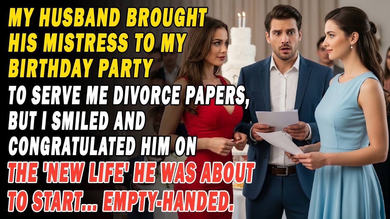 💔My Husband Brought His Mistress To My Birthday Party To Serve Me Divorce Papers, But I Smiled...😏📄