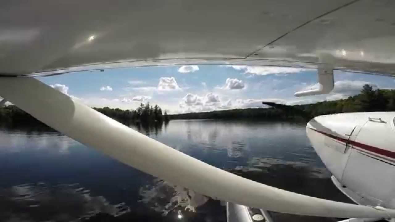 Cessna 180 Floatplane Ontario Peterborough, north bay, Georgian bay ,pigeon lake glassy water