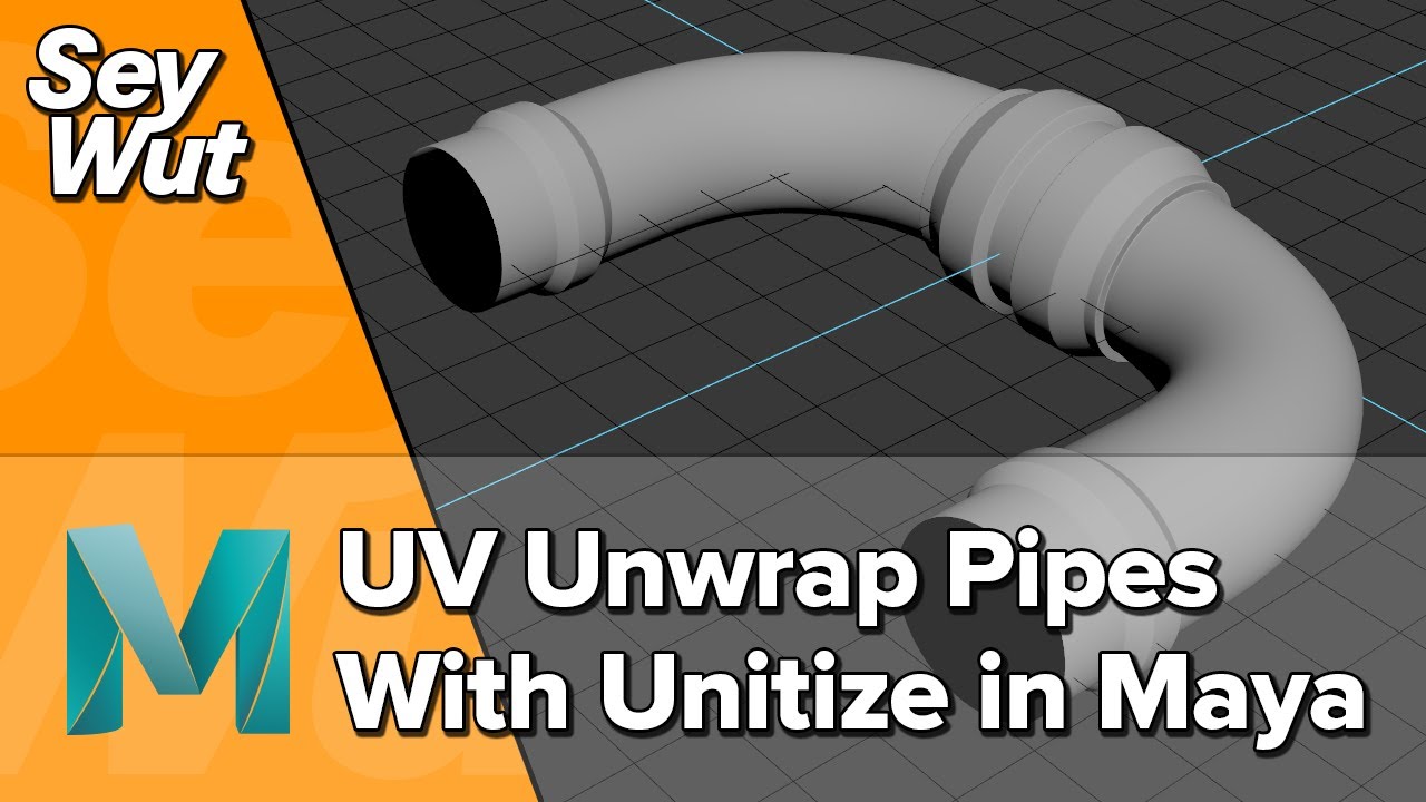 How to UV Unwrap Pipes Using Unitize in Maya