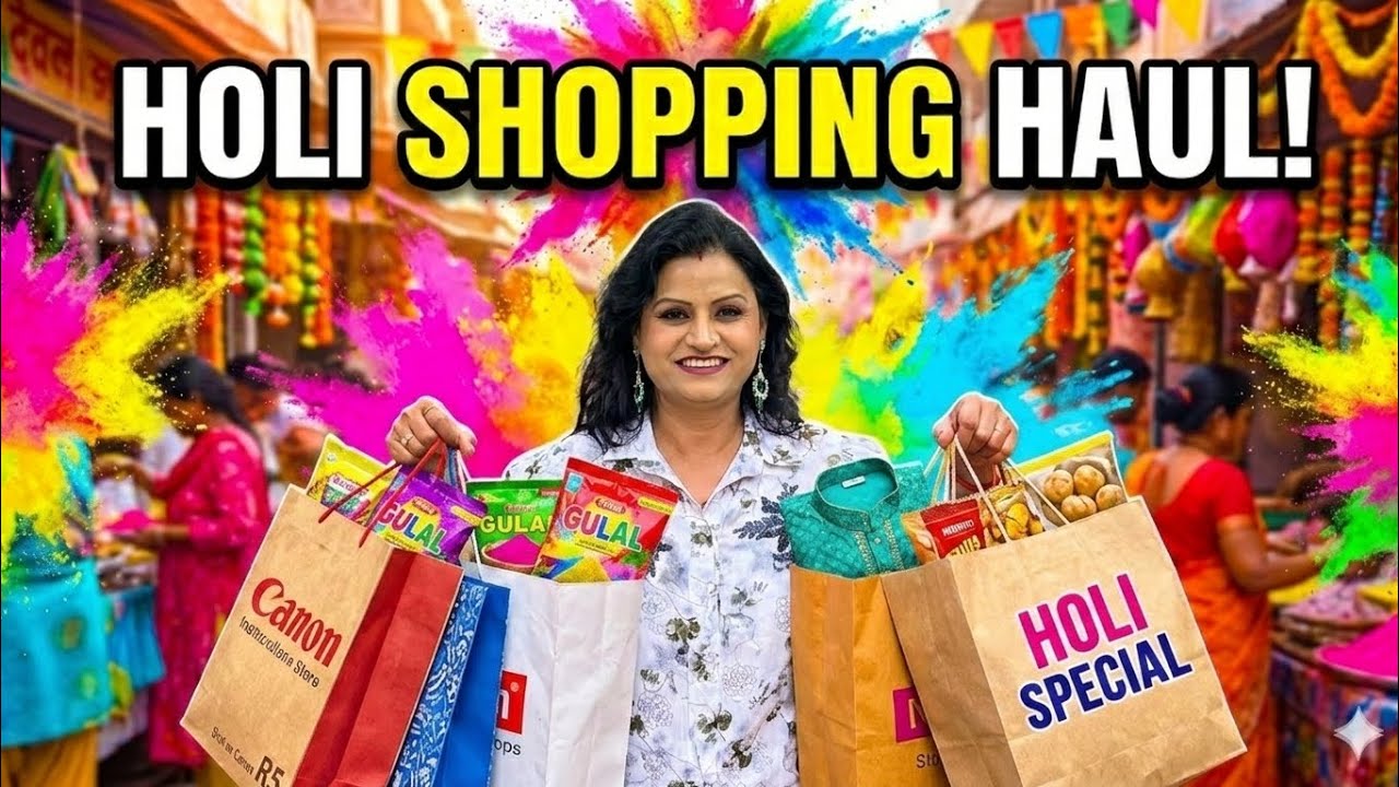 Holi shopping Vlog!!!