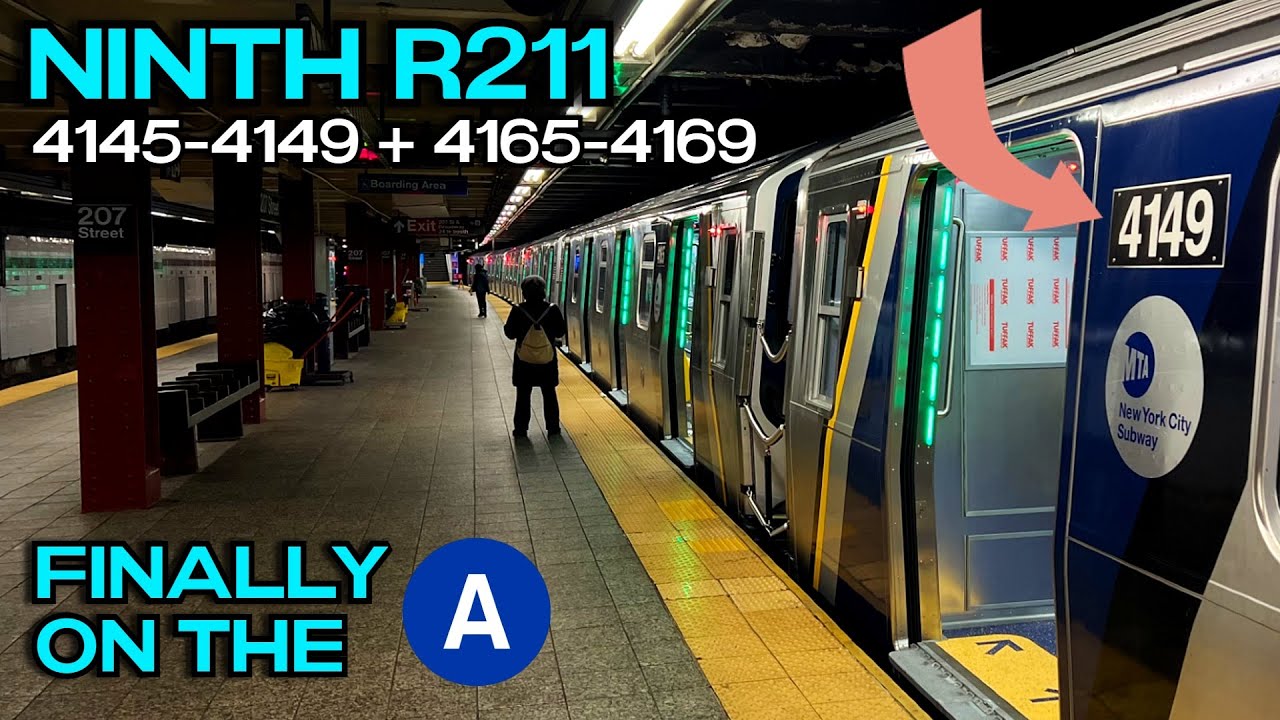 NYC Subway: Ninth R211 enters service on the A line! w/ horn salutes (2/13/24)